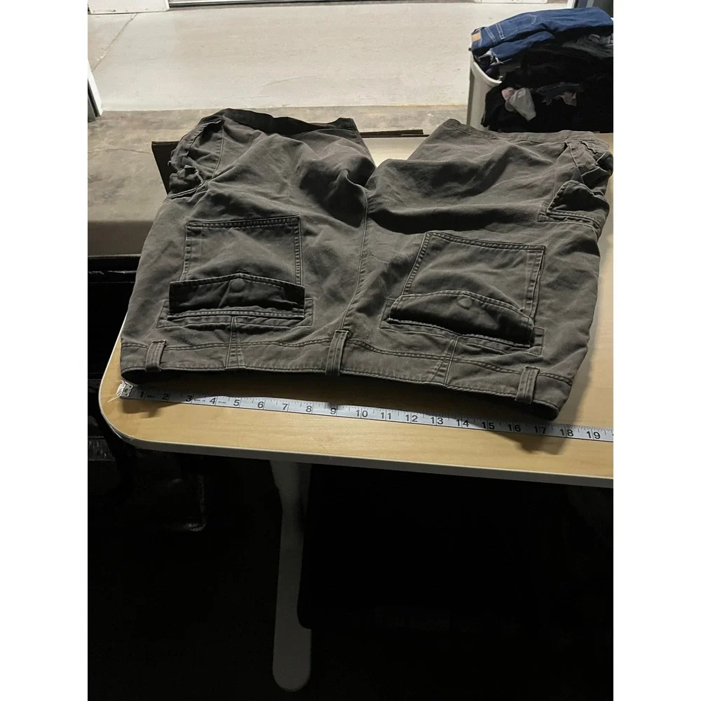 Banana Republic Mens Thick Y2K Cargo Shorts 36‎ Green Pockets Baggy Skater